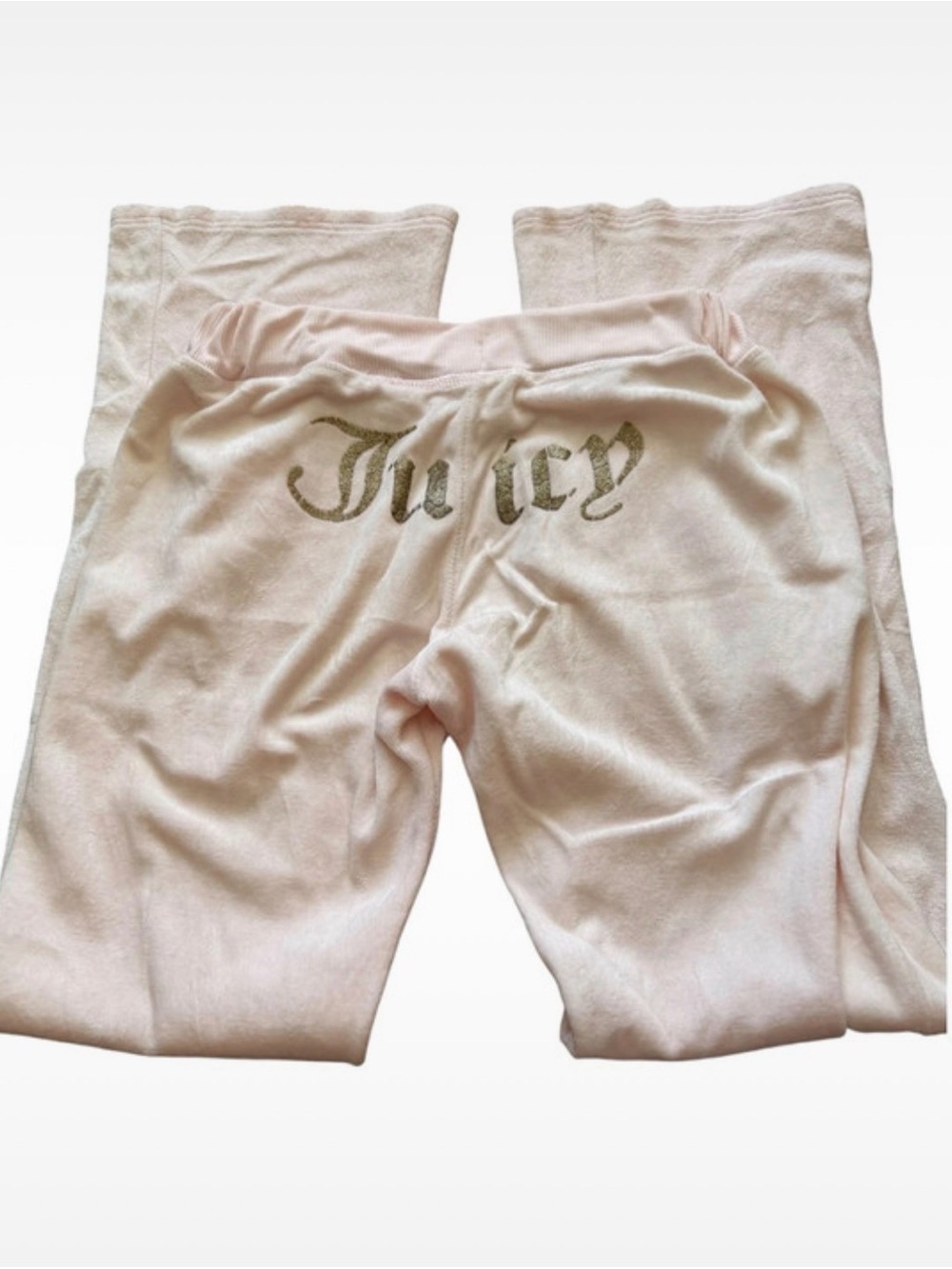 Juicy Light Pink Velour Y2K Jogger Pants